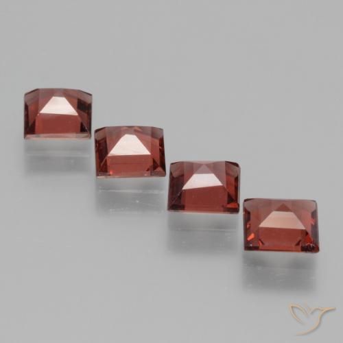 Gemas de Granate rodolita Rojo oscuro natural de 2.60 ct, Cuadrado, VS