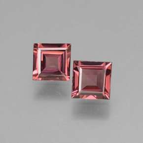 Gemas de granate rodolita rosa natural de  ct, cuadrado, VS