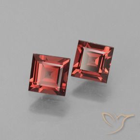 Gemas de Granate rodolita Rojo oscuro natural de 1.49 ct, Cuadrado, VS