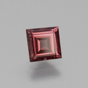 Granate rodolita rosa natural de 0,88 ct, cuadrado, VS