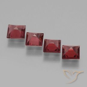Gemas de Granate rodolita Rojo oscuro natural de 2.30 ct, Cuadrado, VS