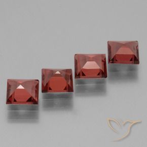 Gemas de Granate rodolita Rojo escarlata natural de 2.71 ct, Cuadrado, VS
