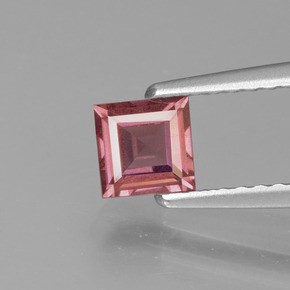 Granate rodolita rosa natural de 0,52 ct, cuadrado, VS
