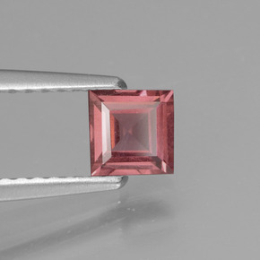 Granate rodolita rosa natural de 0,52 ct, cuadrado, VS