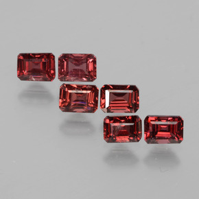 Gemas de Granate rodolita Rosado natural de 2.42 ct, corte esmeralda, VS