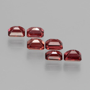 Gemas de Granate rodolita Rosado natural de 2.42 ct, corte esmeralda, VS