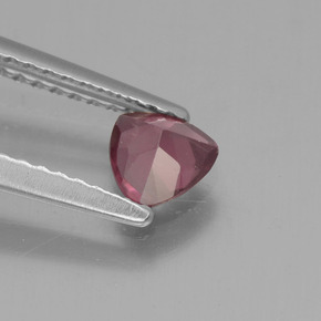 Granate rodolita rosa natural de 0,42 ct, trillón, VS
