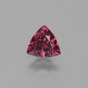 Granate rodolita rosa natural de 0,56 ct, trillón, VS