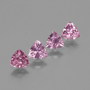 Gemas de granate rodolita rosa natural de 1,94 ct, trillón, VS
