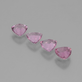 Gemas de granate rodolita rosa natural de 1,94 ct, trillón, VS