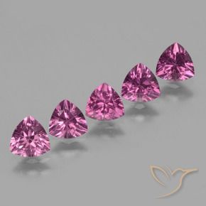 Gemas de Granate rodolita Púrpura medio natural de 2.59 ct, Trillón, VS