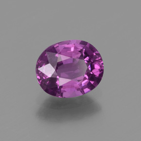 Granate rodolita rosa natural de 1,26 ct, corte óvalo, VS