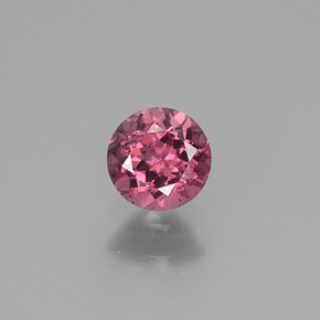 Granate rodolita rosa natural de 0,50 ct, corte redondo, VS