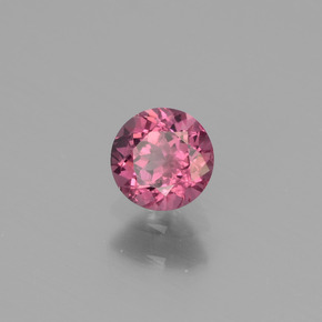 Granate rodolita rosa natural de 0,50 ct, corte redondo, VS