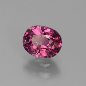 Granate rodolita rosa natural de 1,10 ct, corte óvalo, VVS-VS