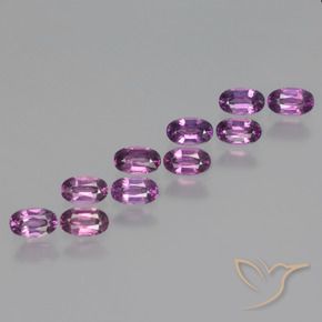 Gemas de Granate rodolita Púrpura rosado natural de 2.94 ct, Ovalada, VS