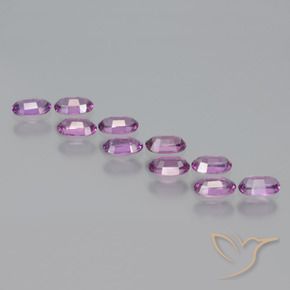 Gemas de Granate rodolita Púrpura intenso natural de 2.55 ct, Ovalada, VS
