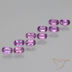 Gemas de Granate rodolita Púrpura medio natural de 2.74 ct, Ovalada, VS