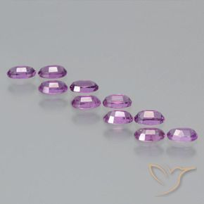 Gemas de Granate rodolita Púrpura medio natural de 2.74 ct, Ovalada, VS