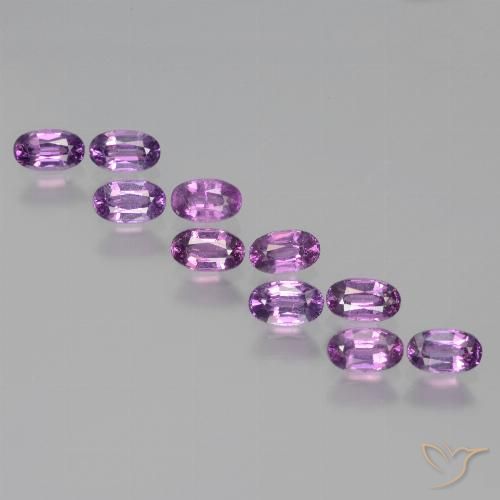 3.12ctw Natural Púrpura violeta Granate Rodolita, Ovalada, VS