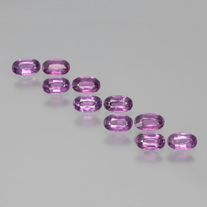 Gemas de Granate rodolita Púrpura intenso natural de 2.77 ct, Corte Óvalo, VS