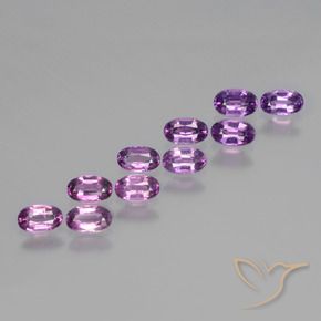 Gemas de Granate rodolita Púrpura violeta natural de 2.73 ct, Ovalada, VS