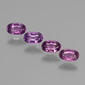 Gemas de granate rodolita púrpura natural de 1,54 ct, corte óvalo, VS