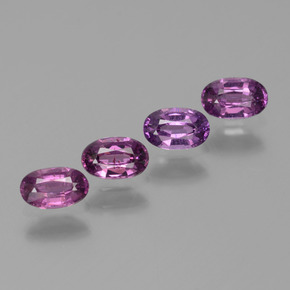 Gemas de granate rodolita púrpura natural de 1,54 ct, corte óvalo, VS