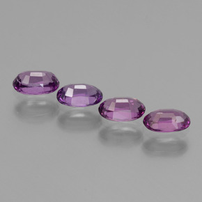 Gemas de granate rodolita púrpura natural de 1,54 ct, corte óvalo, VS