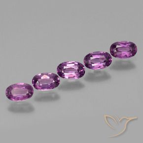 Gemas de Granate rodolita Púrpura medio natural de 2.01 ct, Ovalada, VS