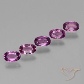 Gemas de Granate rodolita Púrpura medio natural de 1.92 ct, Ovalada, VS