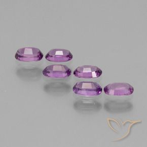 Gemas de Granate rodolita Púrpura medio natural de 2.42 ct, Ovalada, VS