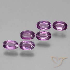Gemas de Granate rodolita Púrpura medio natural de 2.32 ct, Ovalada, VS