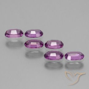 Gemas de Granate rodolita Púrpura medio natural de 2.32 ct, Ovalada, VS