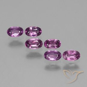 Gemas de Granate rodolita Malva púrpura oscuro natural de 1.97 ct, Ovalada, VS