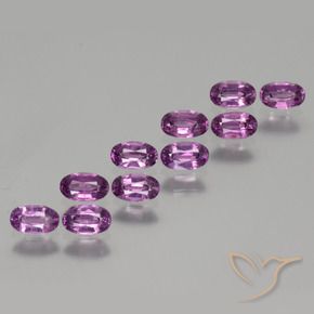 Gemas de Granate rodolita Púrpura rosado natural de 2.81 ct, Ovalada, VS