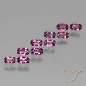 Gemas de Granate rodolita Púrpura oscuro natural de 3.24 ct, Ovalada, VS