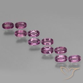 Gemas de Granate rodolita Púrpura oscuro natural de 3.34 ct, Ovalada, VS