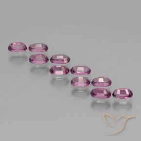 Gemas de Granate rodolita Púrpura medio natural de 3.33 ct, Ovalada, VS