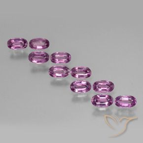 Gemas de Granate rodolita Púrpura medio natural de 3.16 ct, Ovalada, VS