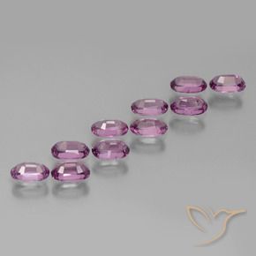 Gemas de Granate rodolita Púrpura medio natural de 3.16 ct, Ovalada, VS