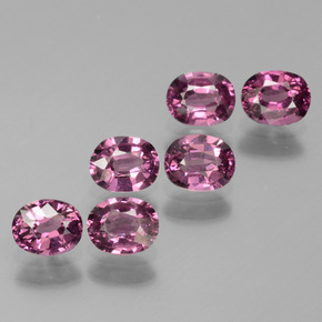 Gemas de granate rodolita rosa natural de  ct, corte óvalo, VS