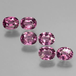 Gemas de granate rodolita rosa natural de  ct, corte óvalo, VS