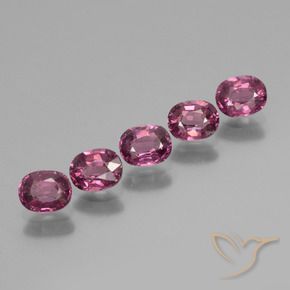 Gemas de Granate rodolita Rosado magenta intenso natural de 2.45 ct, Ovalada, VS