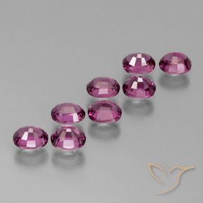 Gemas de Granate rodolita Púrpura medio natural de 4.13 ct, Ovalada, VS