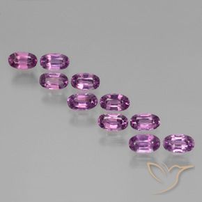 Gemas de Granate rodolita Púrpura medio natural de 3.54 ct, Ovalada, VS