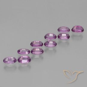 Gemas de Granate rodolita Púrpura medio natural de 3.54 ct, Ovalada, VS