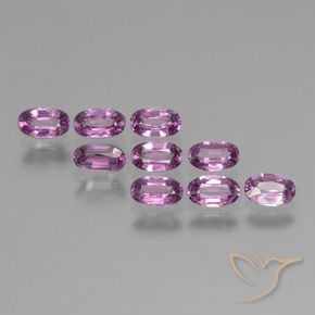 Gemas de Granate rodolita Púrpura sangría claro natural de 2.95 ct, Ovalada, VS