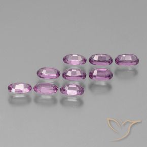 Gemas de Granate rodolita Púrpura sangría claro natural de 2.95 ct, Ovalada, VS