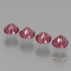 Gemas de Granate rodolita Púrpura rojizo natural de 2.22 ct, Redondo, VS